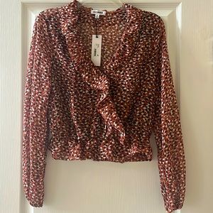 Steve Madden Ruffle Cropped Blouse